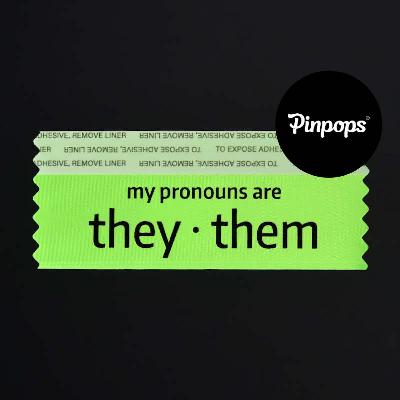 Neon grön THEY/THEM Stapelbara namnbrickeband