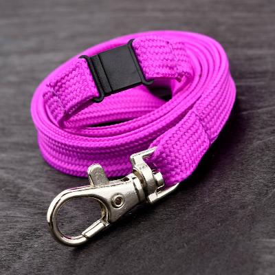 Lila Classic 10 mm nyckelband med pistolhake och säkerhetsspänne