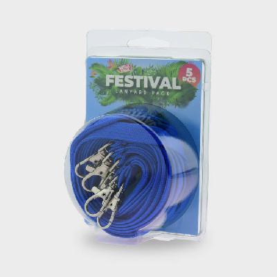 Blå Classic Nyckelband i 5-pack