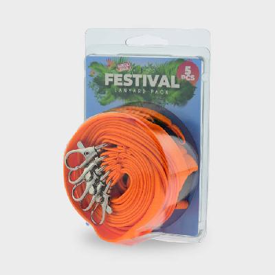 Orange Classic Nyckelband i 5-pack