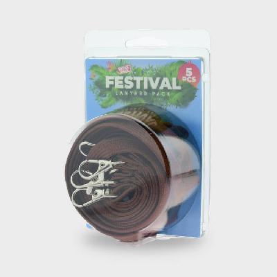 Brun Classic Nyckelband i 5-pack