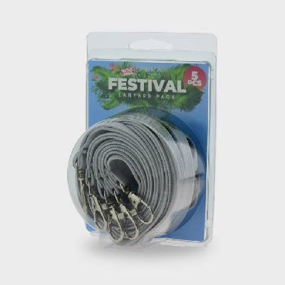 Grå Classic Nyckelband i 5-pack