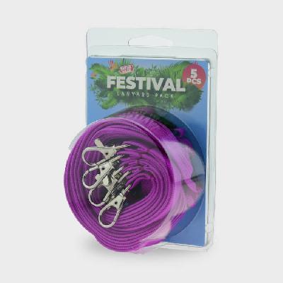 Lila Classic Nyckelband i 5-pack